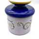 Old pot cover decorated with old man faience of Choisy Le Roy