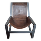 Brown leather armchair, J-Line