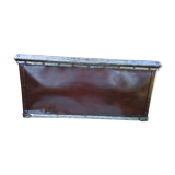 Trunk in leather and zinc