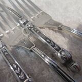 12 silver-plated lunch forks with Manulor Russian-style handles