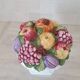 Medici vase and slipware fruit composition