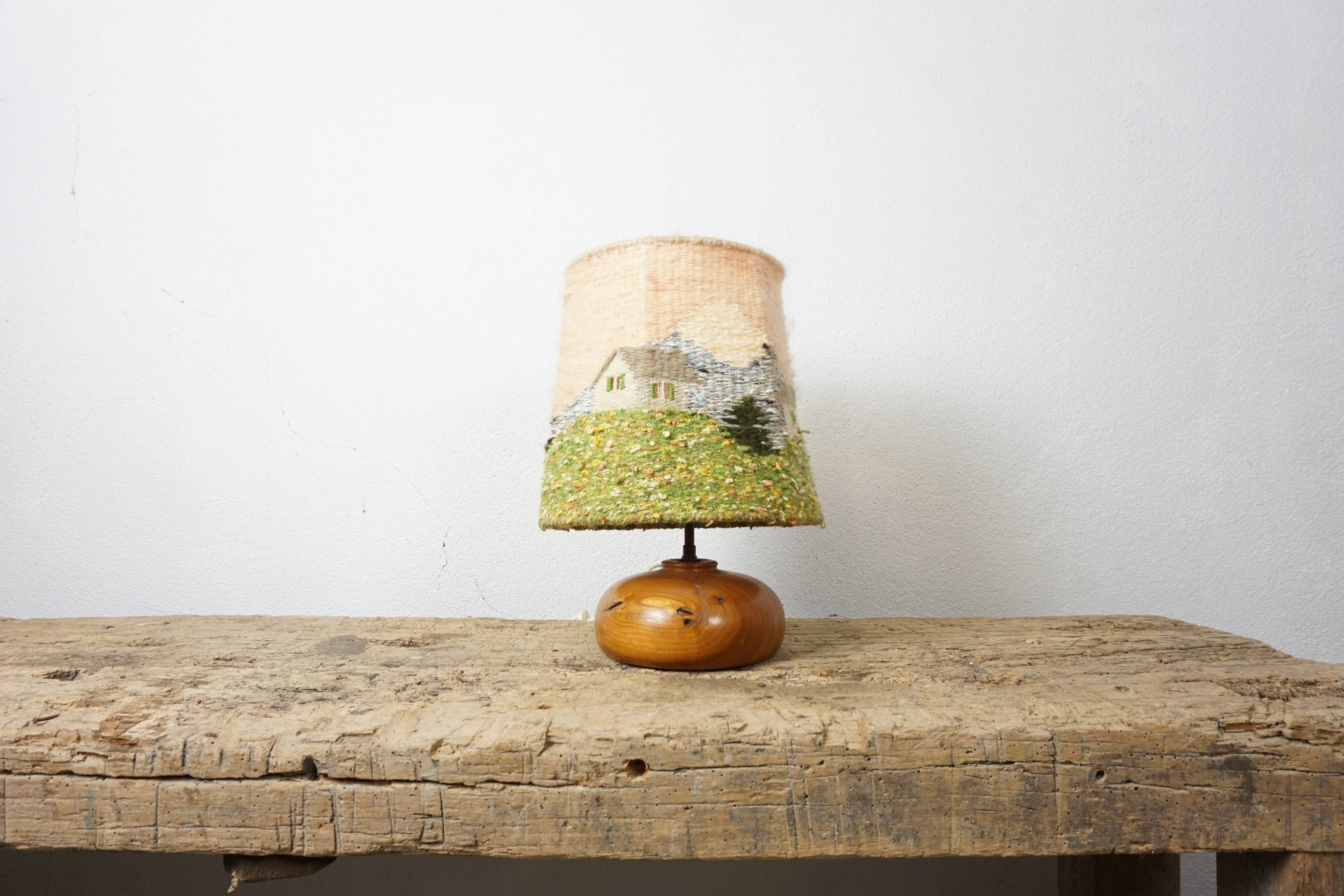 Lampe bois montagne
