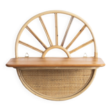 Nala Circular Rattan Wall Shelf