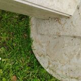 Garden saddle column in old marble