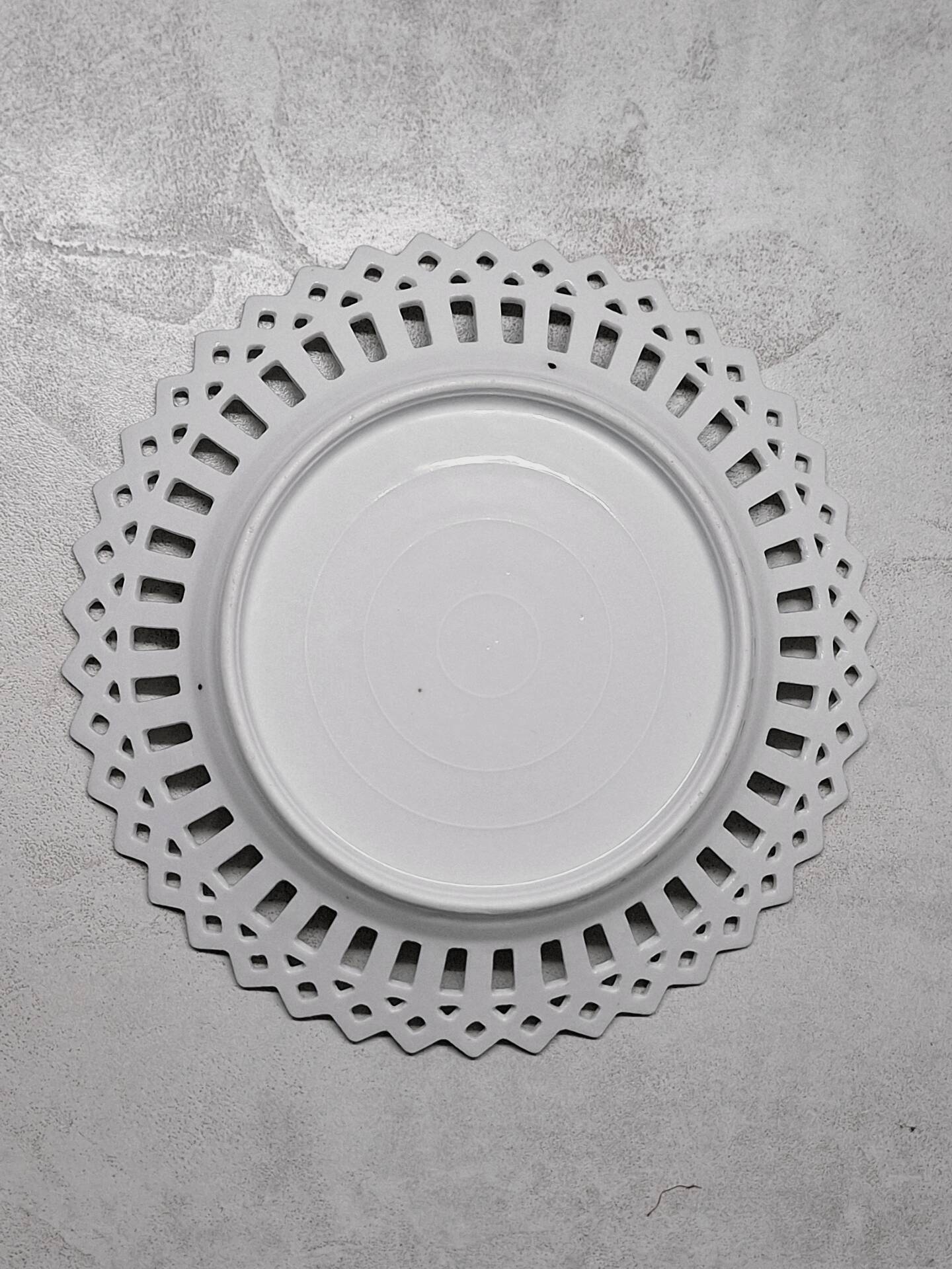 Antique pierced dessert plates