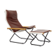Takeshi Nii folding chair and ottoman "NychairX", 1970