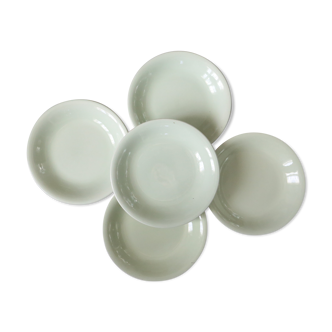 Set of 8 plates ceramic caps / hollows, Salins, vintage