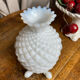 Pineapple bonbonnière in white opaline