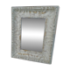 Miroir vintage bois et enduit