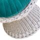 Vintage woven wicker stool 1950