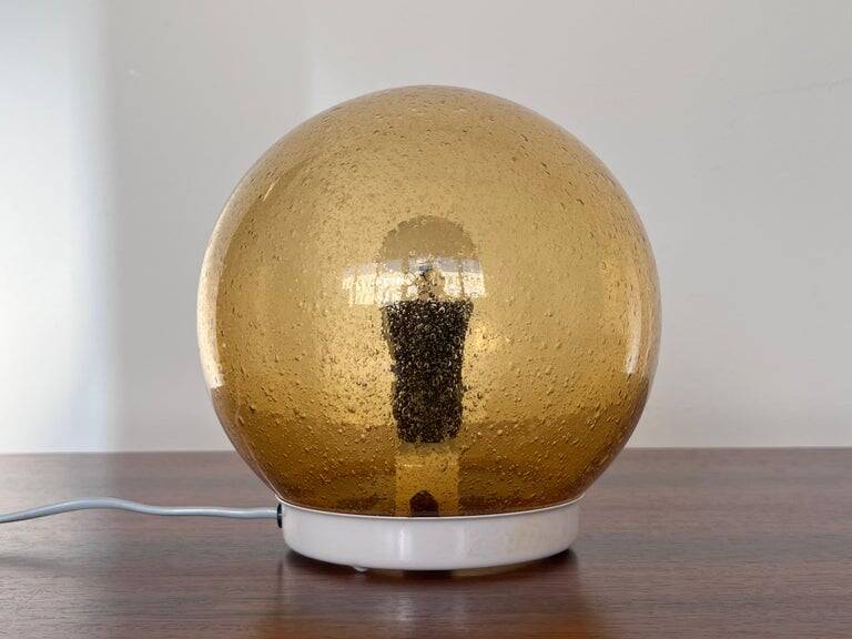 Design mid century artglass Table Lamp, 1980s - Czechoslovakia