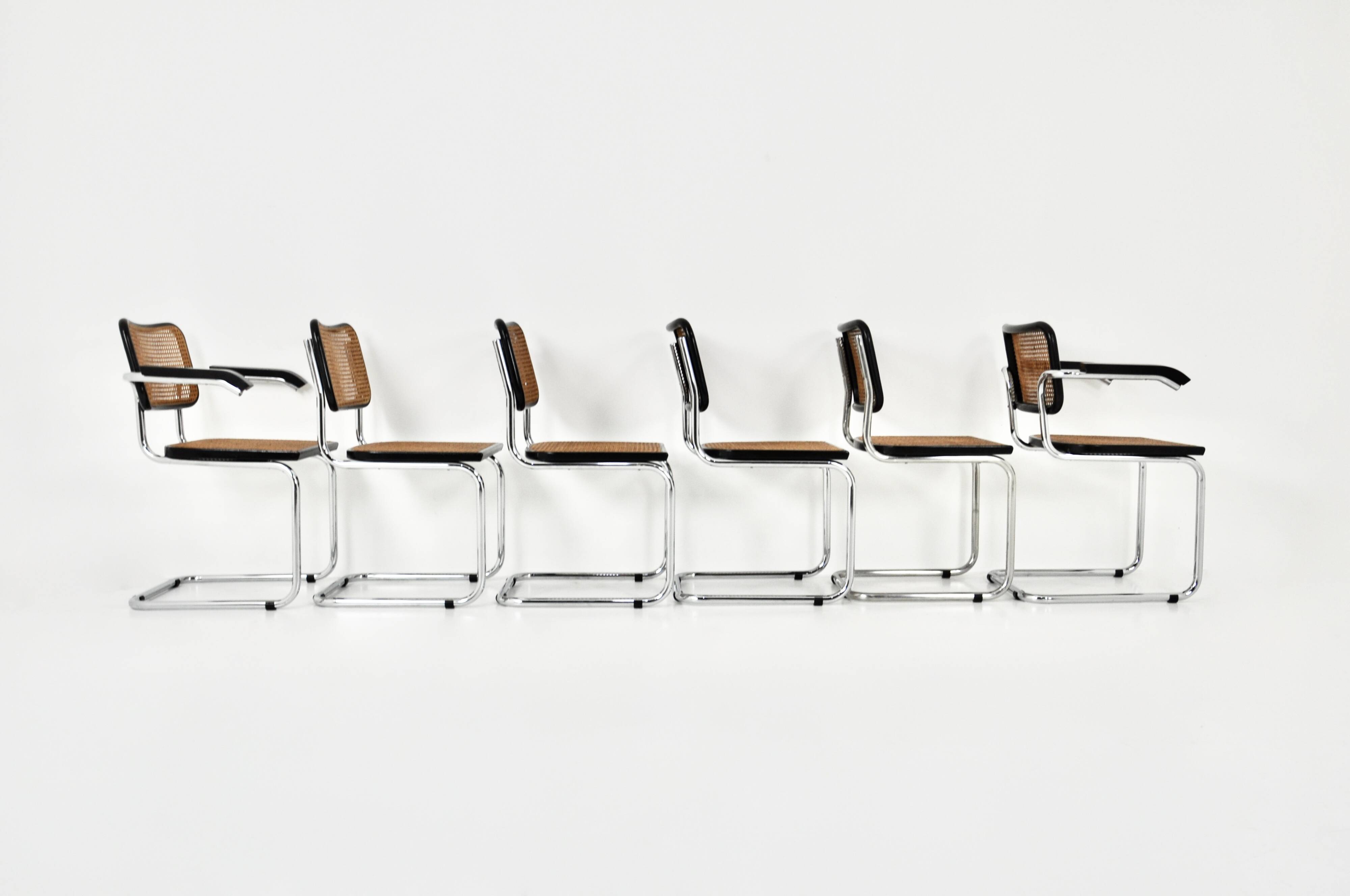 B32 Chairs by Marcel Breuer Set of 6