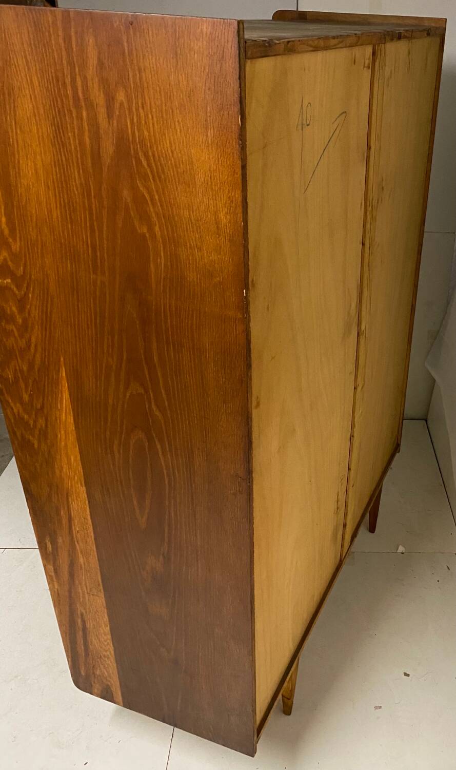 Vintage wardrobe with compass feet