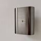 Vintage curved brushed metal wall light, France 1970