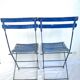 Paire de chaises de jardin anciennes, pliantes