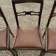 Set of 3 Regency faux leather chairs