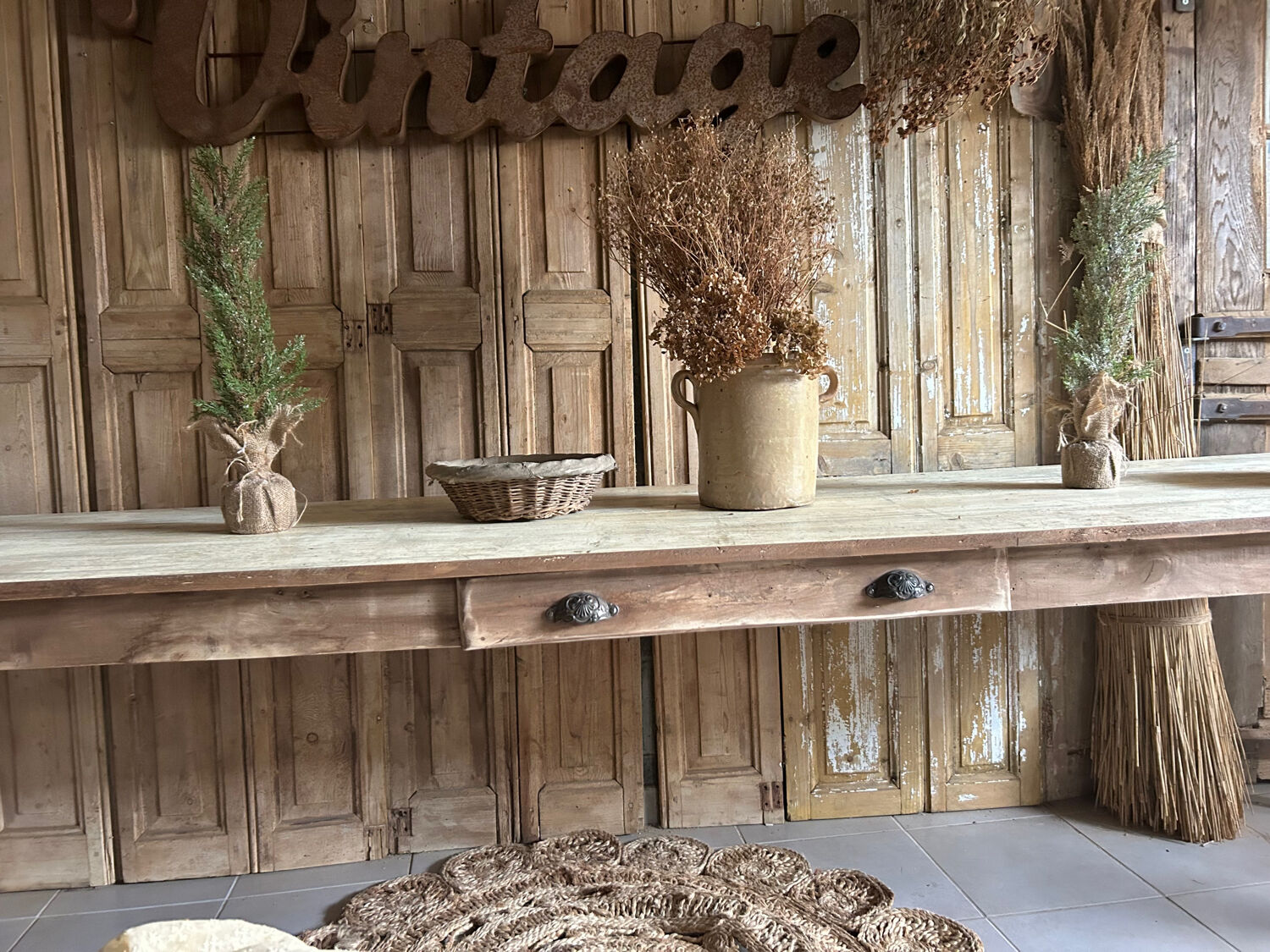 Large farmhouse table 292 cm