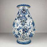 Large Blue Ceramic Vase by Ima for Montelupo Florentino, Italy, 1980s