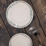 Lot of 10 plates in Terre de Fer Longchamp model Belleville