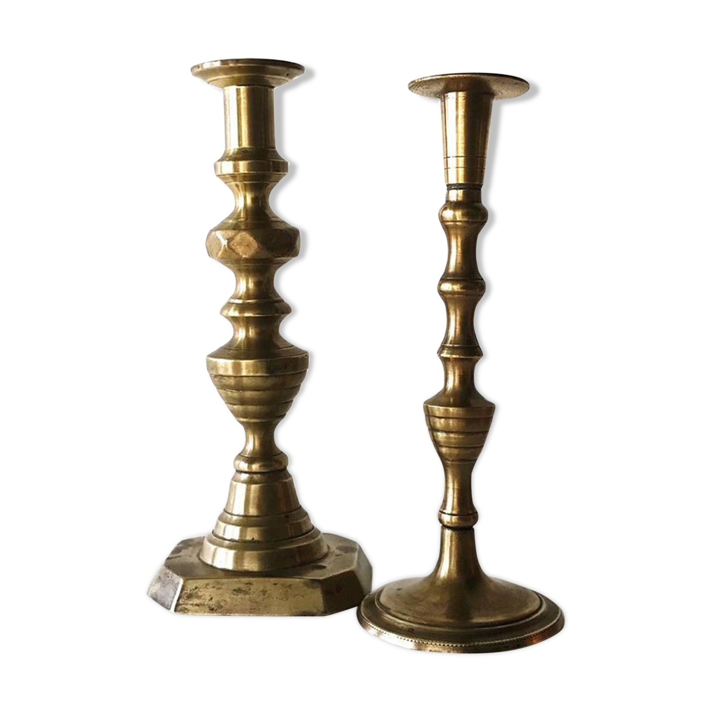 Brass candlestick duo