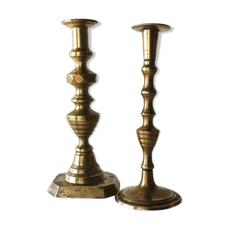 Brass candlestick duo