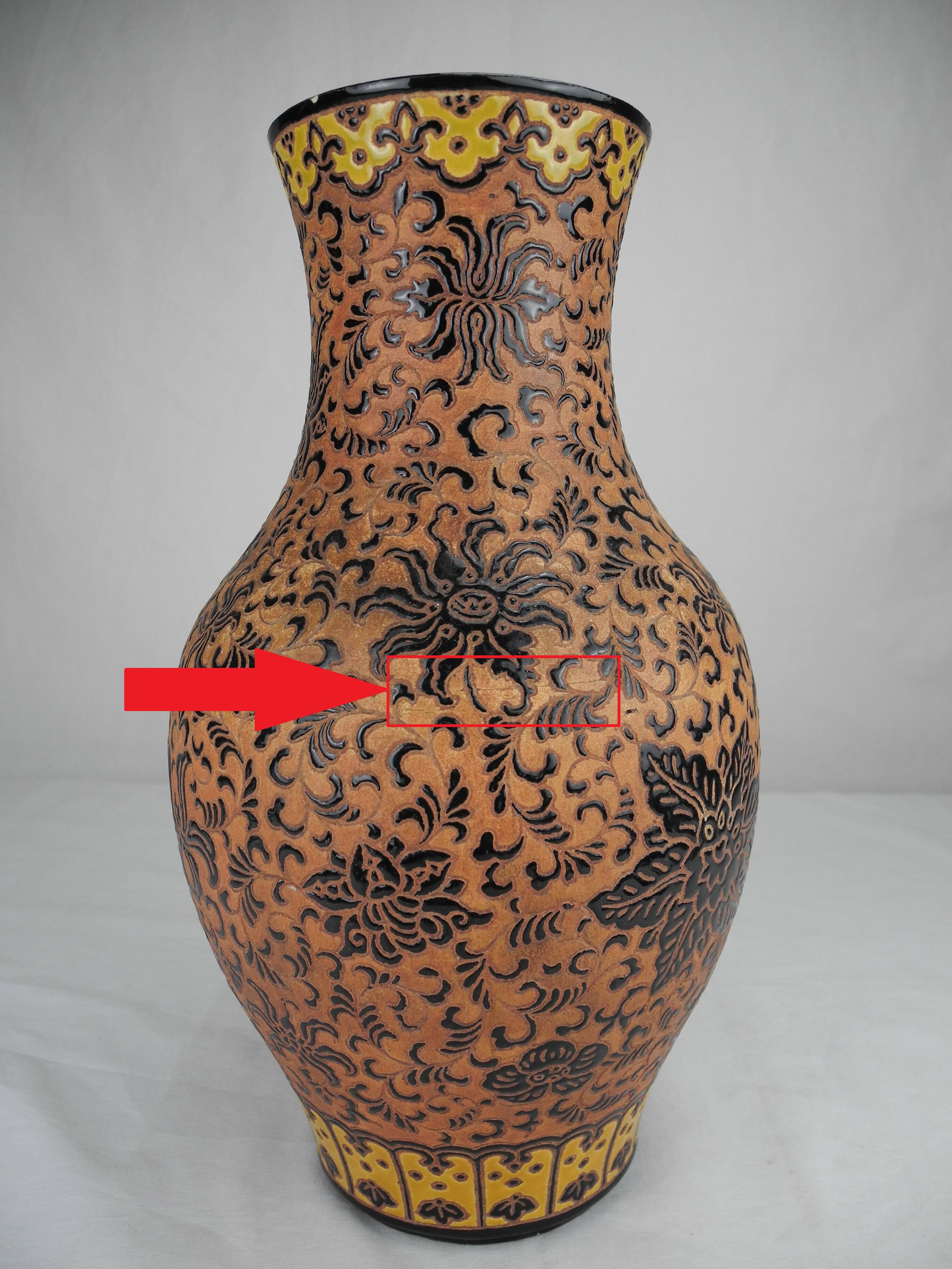 Vase grès émaillé bien hoa 1950 vietnamese glazed stoneware vase