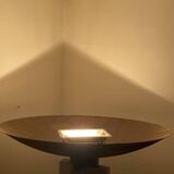 Wagneriana torchiere in white marble and patinated brass by L and M Vignelli