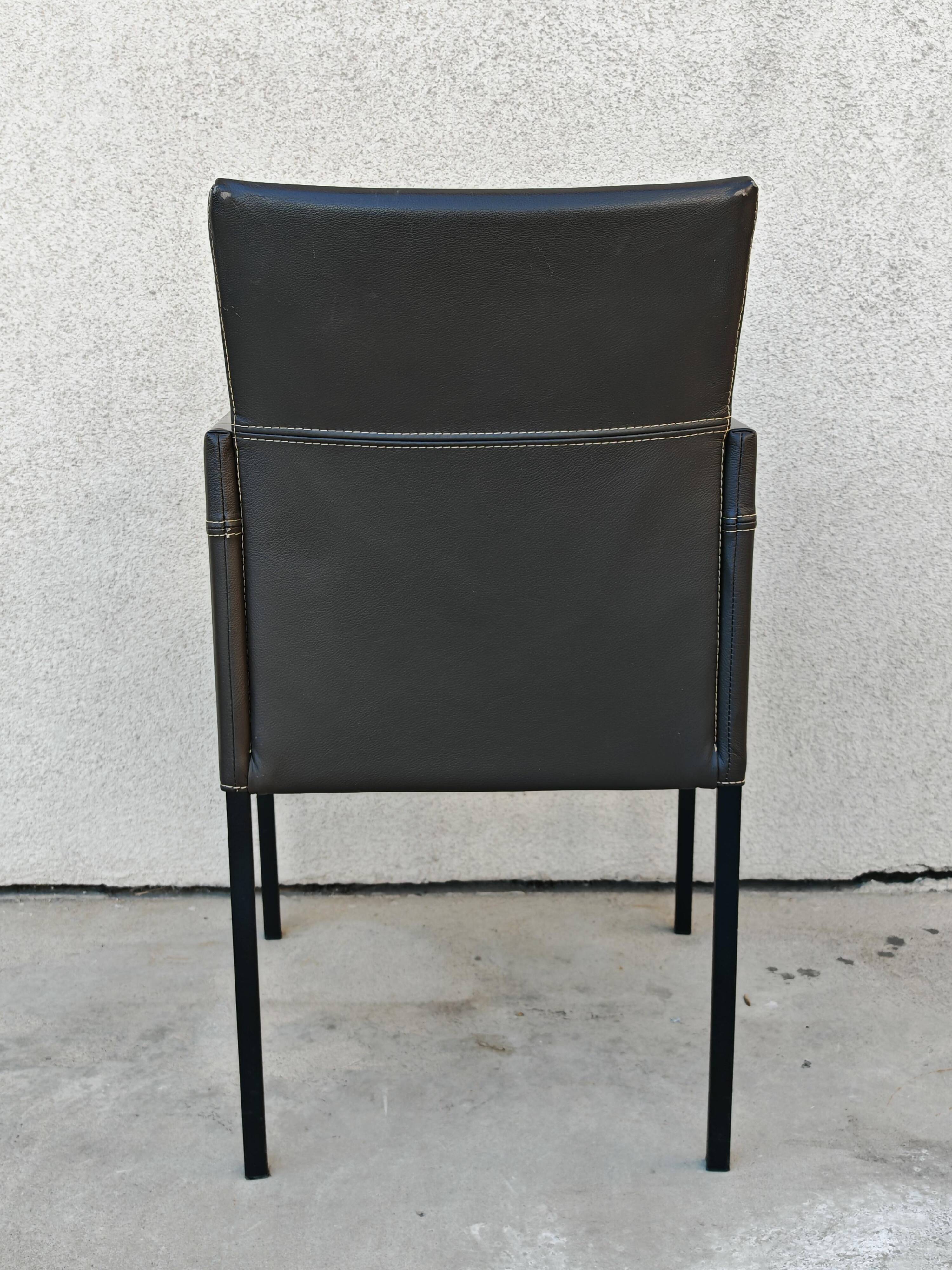 Pair of leather armchairs Texas by Karl Friedrich Förster for KFF
