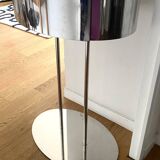 Superb dressing table, polished stainless steel side table, 70s design, Vintage Mobil