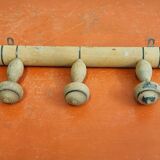 Vintage wall-mounted coat rack in imitation bamboo