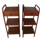 Paire de chevets d’internat métal 1960