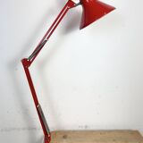 Vintage Italian Red Architect Table Lamp, 1970s