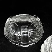 Art Deco bonbonniere, pressed glass, Hortensja Glassworks, Poland, 1950s