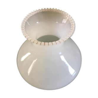 Ancient dome lampshade in white opaline