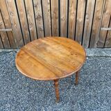 Louis Philippe round table with shutters in cherry wood