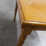 Rustic table from 1960, honey colour, 100x70cm, height 74cm.