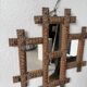 Paire de cadres miroirs Tramp Art 1900