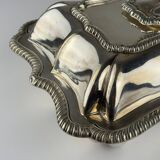 Antique silver-plated serving dish from Sheffield, early 20th century, England.