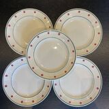 5 small Céranord St.Amand Brocatelle plates