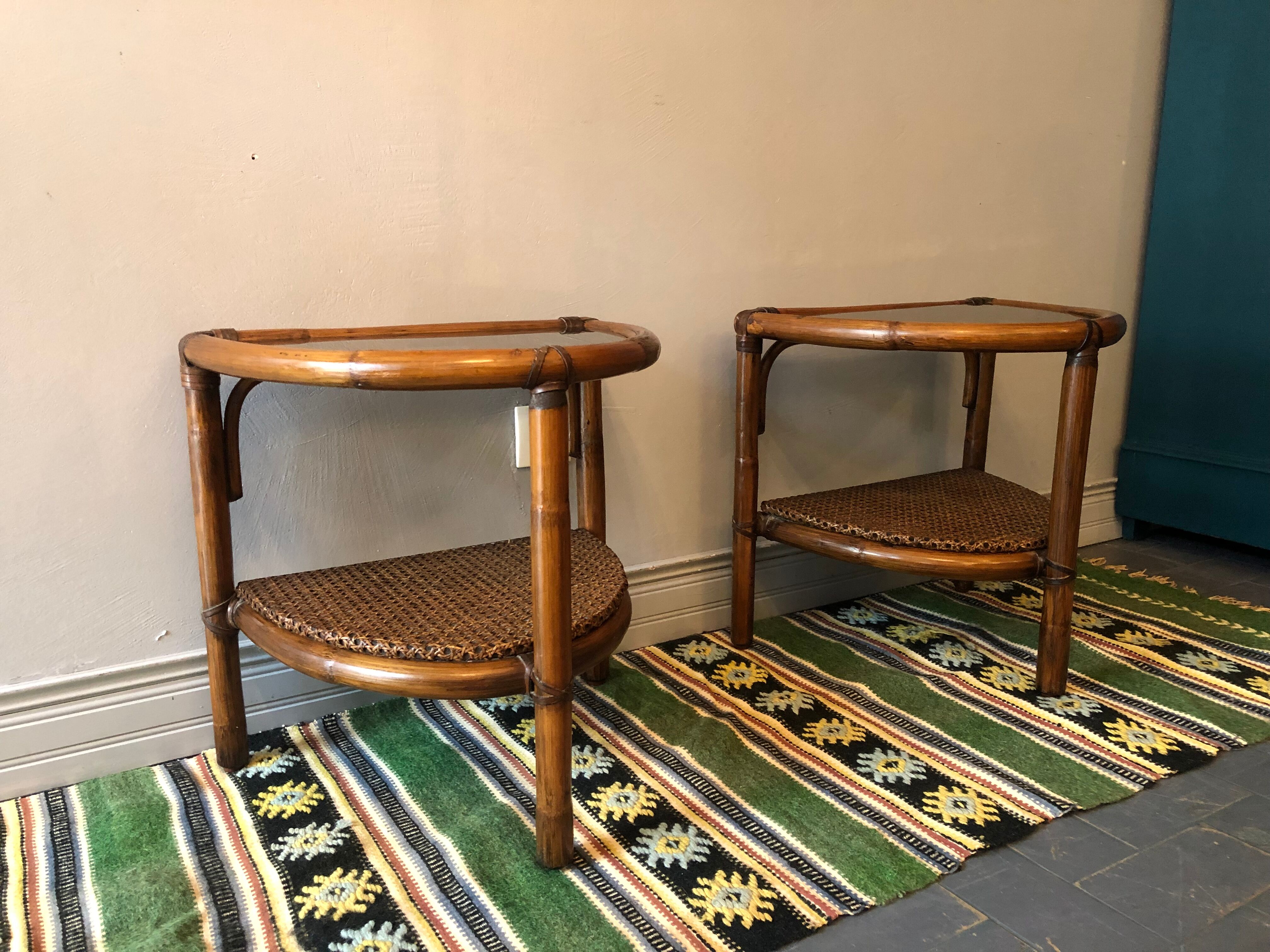 2 vintage bedside tables