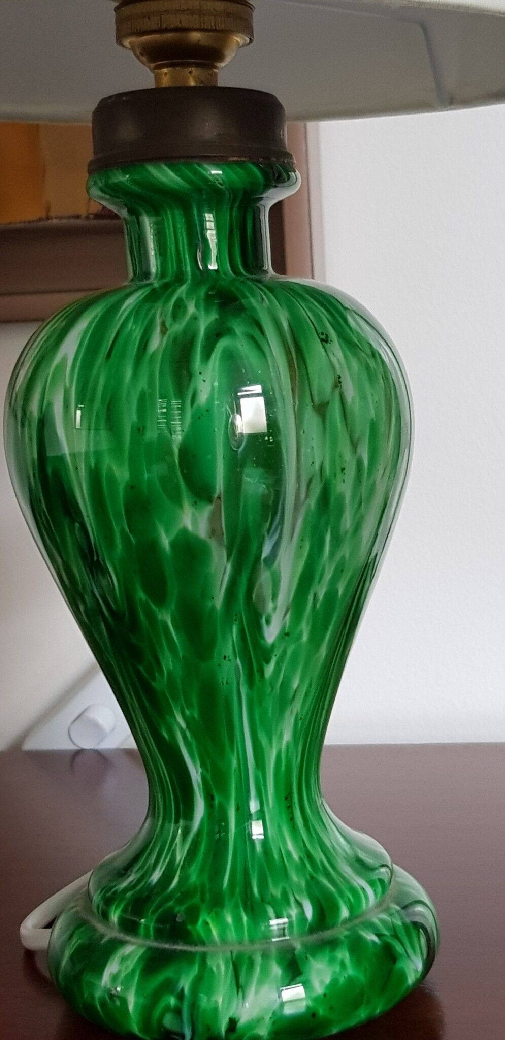 Lamp in blown glass
