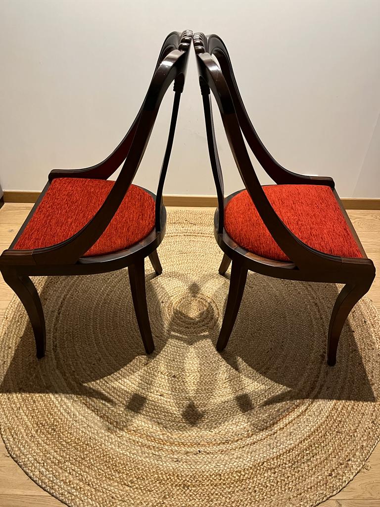 Red Directoire chairs