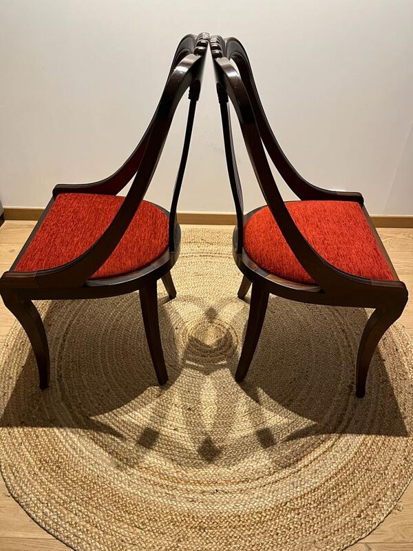 Chaises directoire rouge