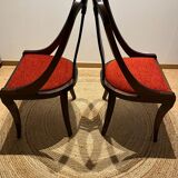 Red Directoire chairs