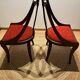 Red Directoire chairs