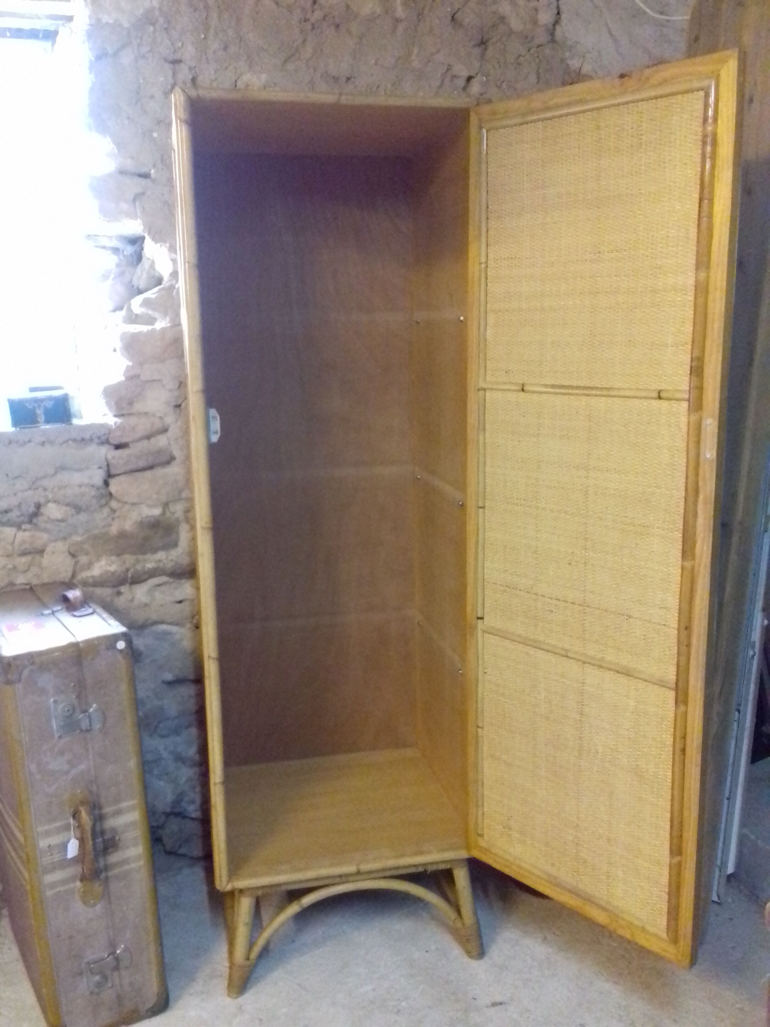 Wardrobe clear rattan