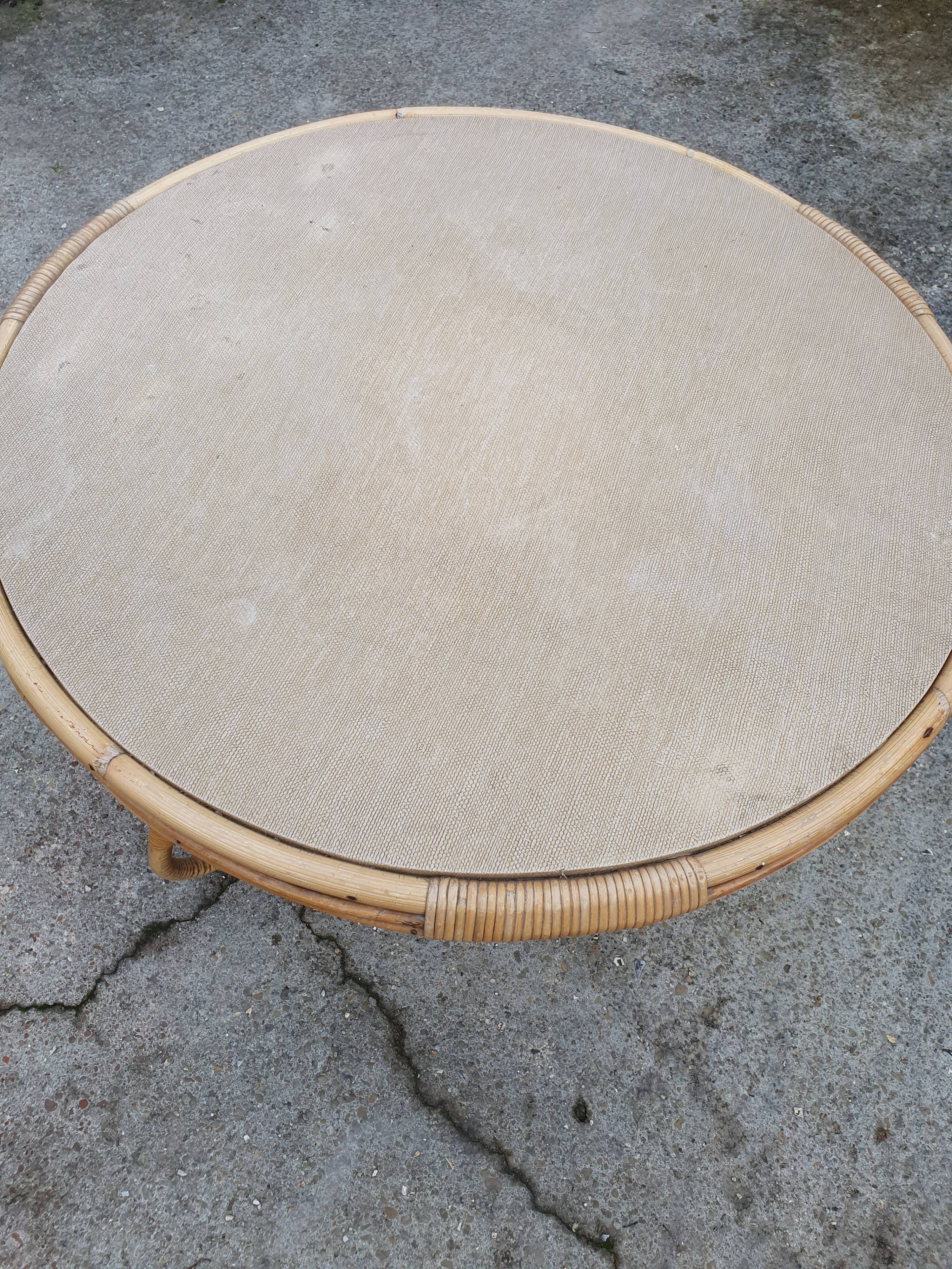 Vintage rattan coffee table