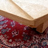 Brutalist coffee table 70s natural stone of Les Eyzies