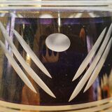 Art Deco style glass carafe with gold decoration