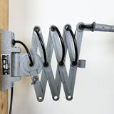 Grey Industrial Scissor Wall Lamp from Elektroinstala, 1960s